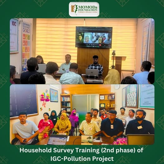 MOMODa FOUNDATION successfully conducted the 1st day of the 3-day Household Survey Training (2nd Phase) for the project “Socio-economic and Health Impact of Spatial Redistribution of Pollution: Evidence from Industrial Relocation.”